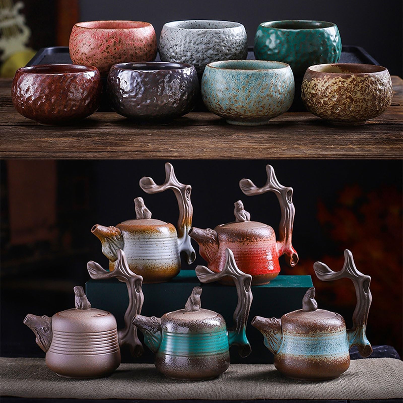 Amazon.com | DLBJZQXC Japanese Tea Set For 2, Vintage Fine Ceramic